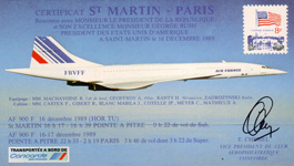 AF Comcorde St Martin-Paris George Bush & Mitterand
