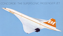 Braniff Concorde Flying Postcard