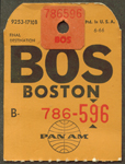 PanAm BOS Bag Tag
