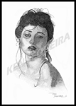 Portrait of Madhuri Dixit - B&W Stipling